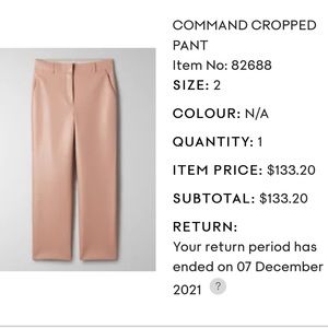 BABATON - Command cropped pants size 2